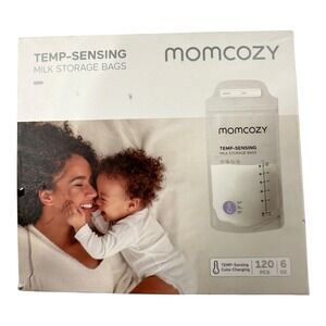 Momcozy Temp-Sensing Milk Storage‎ Bags 120 Pcs 6 Oz Breastfeeding